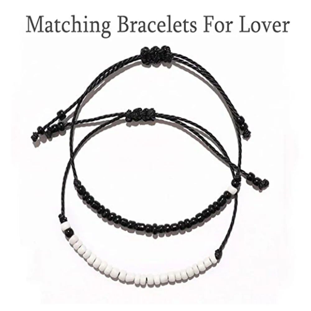 MANVEN Couples Bracelets Magnetic Mutual Attraction Relationship Promise Matching Bracelet for Boyfriend Girlfriend His Hers Best Friend 