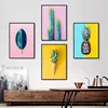 Nordic Fresh Fruit Plants Picture Wall Art Flower Pineapple Cactus Home Poster HD Print Modular Canvas Painting For Living Room 3