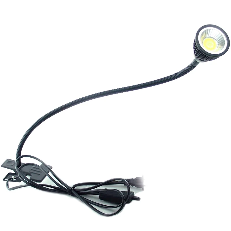 Top-LED Desk Lamp with Clip Flexible Lamp LED Bedside Reading Light with US Plug
