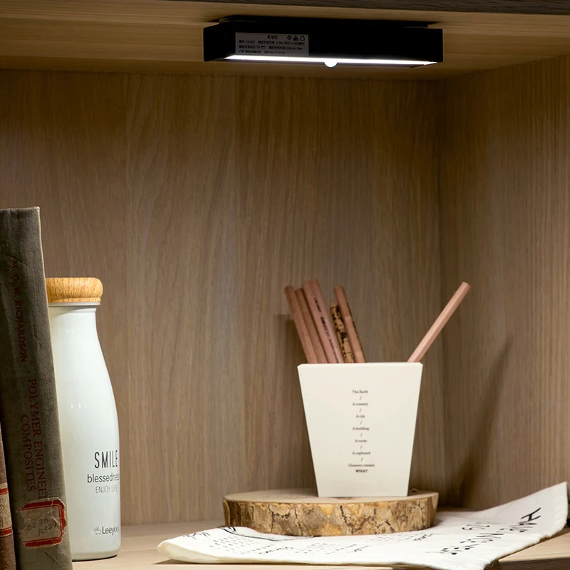  Long Strip Motion Sensor Night light Recharge Dimmable Touch Switch Wall lamp For Bedroom Hallway C - 4000172960286