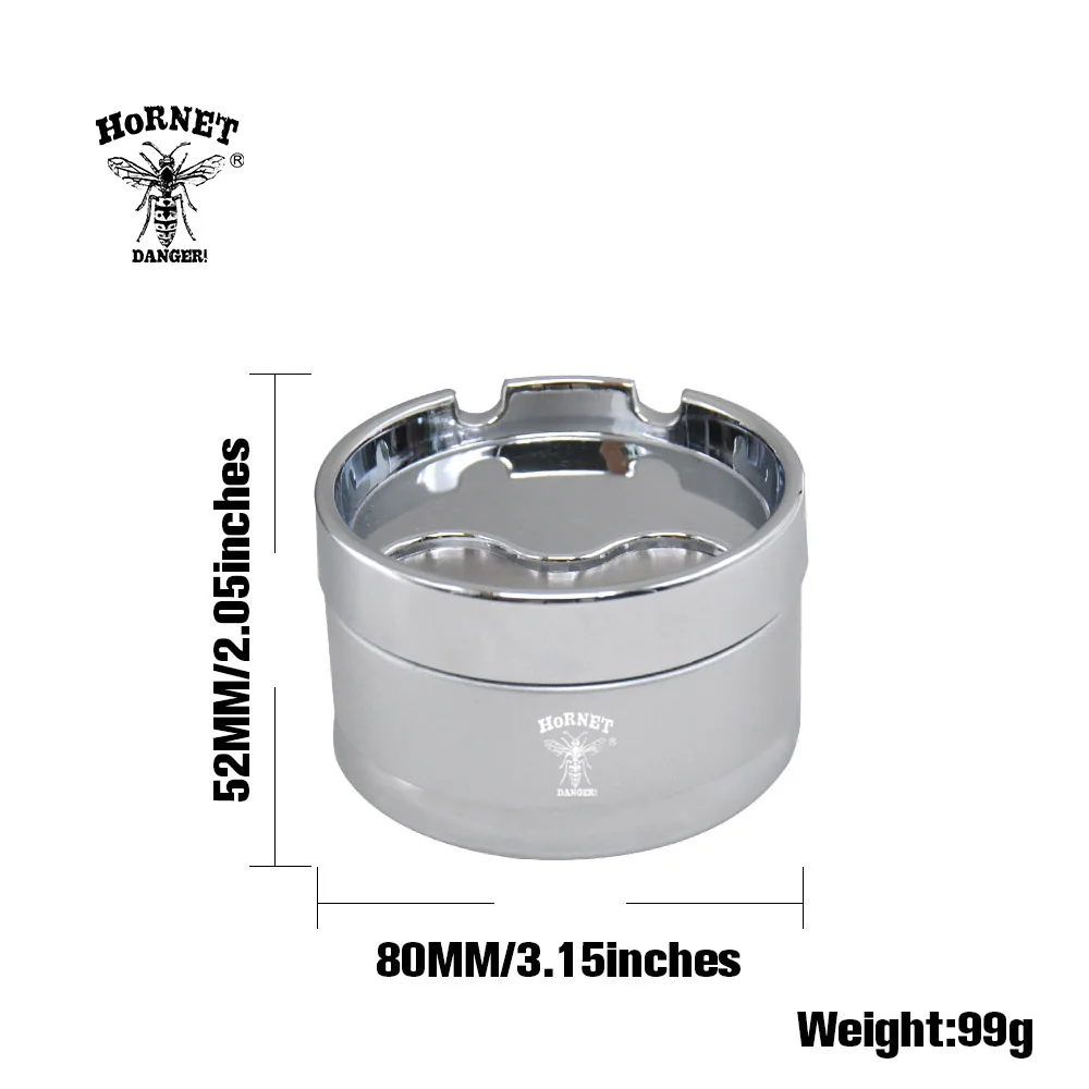 Hornet Премиум нержавеющая сталь тушение роторная крышка пепельница сигареты чашки