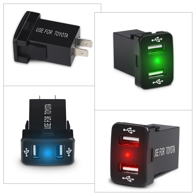 Автомобильное зарядное устройство с двумя USB портами 5 В а + А|Кабели адаптеры и