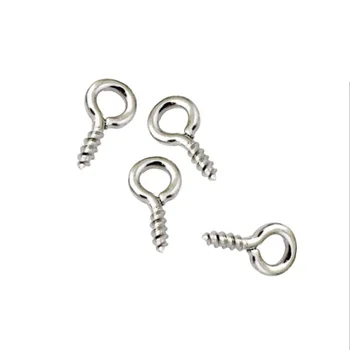 

50pcs / Package Stainless Steel Jewelry Accessories Thread Sheep Eye Stud Sheep Eye Hook Ring Sheep Eye Screw Charm