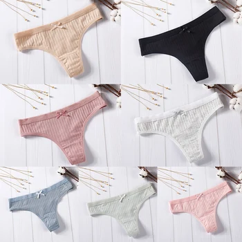 

Sexy Thong Ladies Panties Summer Sexy Underwear Women's Solid Color Comfortable Briefs Femme