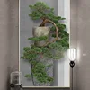 Custom Photo New Chinese Style 3D Stereoscopic Green Pine Tree Entrance Porch Wall Decorative Painting Large Mural Wallpaper Art ► Photo 2/5