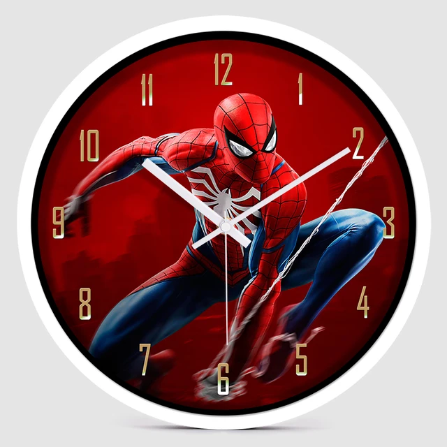 12 inches Silent Cartoon Super Hero Avenger Wall Hanging Clock Colorful Modern Room Bedroom Home Decorative 10
