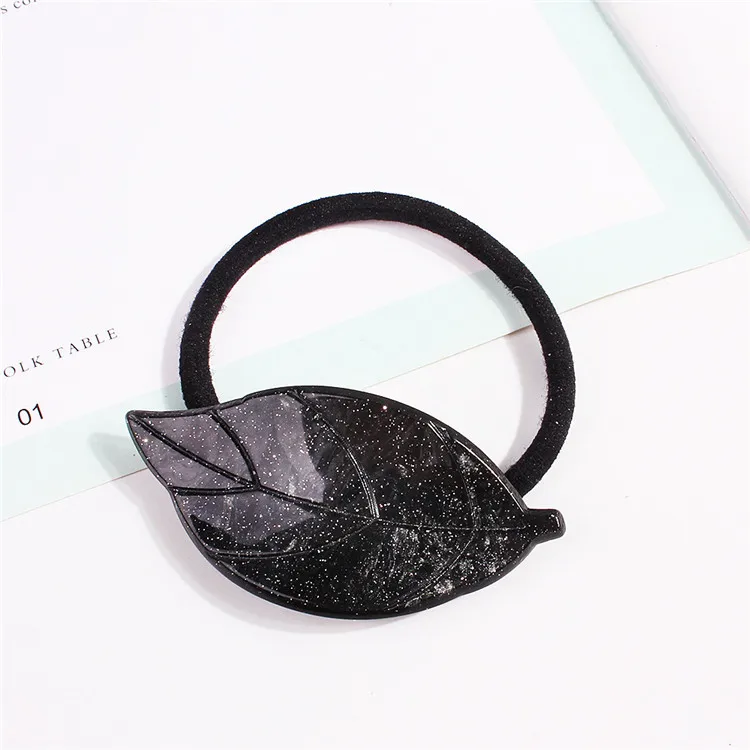 ins акриловые листы для женщин hairties Девушки резинкой женские резинки для волос хвост держатель женские аксессуары для волос - Цвет: black