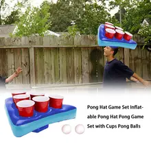 Игра Набор игрушек для игры в понг, надувная шляпа для игры в понг, для бассейна, вечерние принадлежности, пляжные надувные игрушки для детей