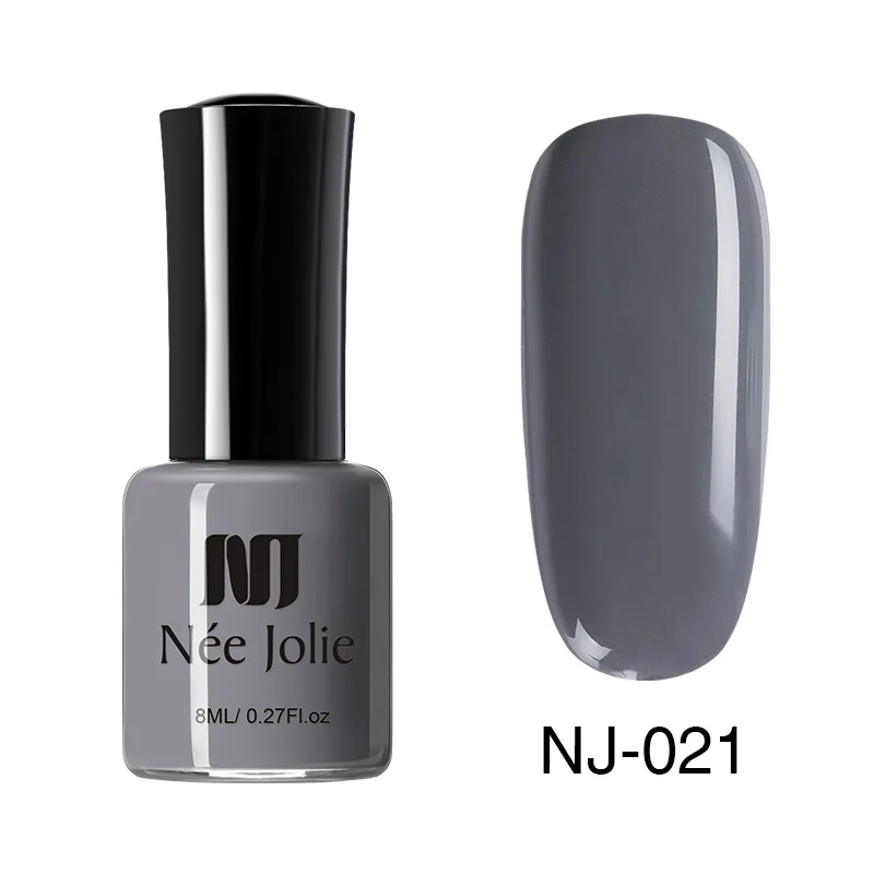 NJP-021 NEE JOLIE 8 мл Лак для ногтей чистая Серия матовый эффект лак для ногтей 7,5/3,5 мл зеркальный лак для ногтей 64 Цвета Доступные украшения - Цвет: NJP-021