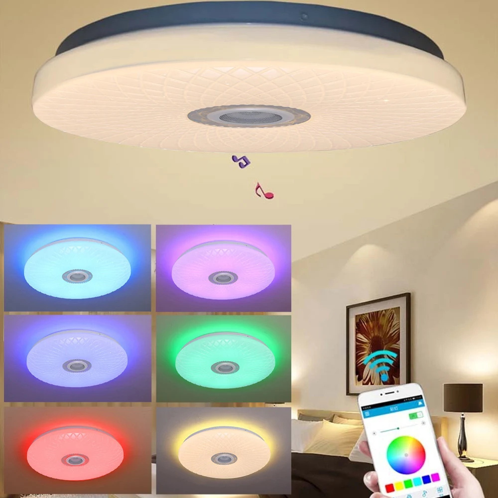 

ChicSoleil Smart LED Ceiling Light Dimmable APP Control Bluetooth Music Living Room Bedroom Lamp 36W/60W