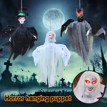 

Halloween for doll Pendant Scary Flying Ghost Electric Luminous Sound Control Decoration Подарок на хэллоуин для дома