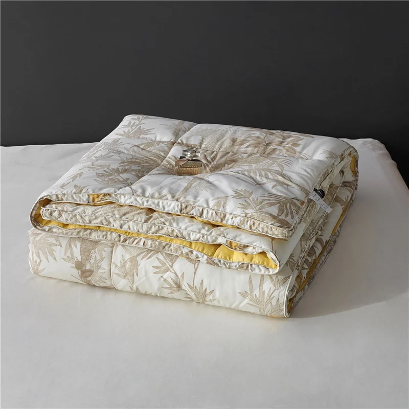 Роскошное египетское хлопчатобумажное стеганое одеяло с принтом, мягкое зимнее пуховое одеяло, наполнитель, качественное теплое волокно, размер queen King, продвижение продаж
