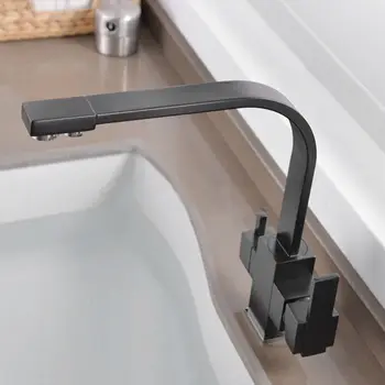 

Copper Three-in-One Water Purifier Faucet Kitchen Sink Net Faucet Rotating Straight Drinking Fountains Pure Water Home Square 36