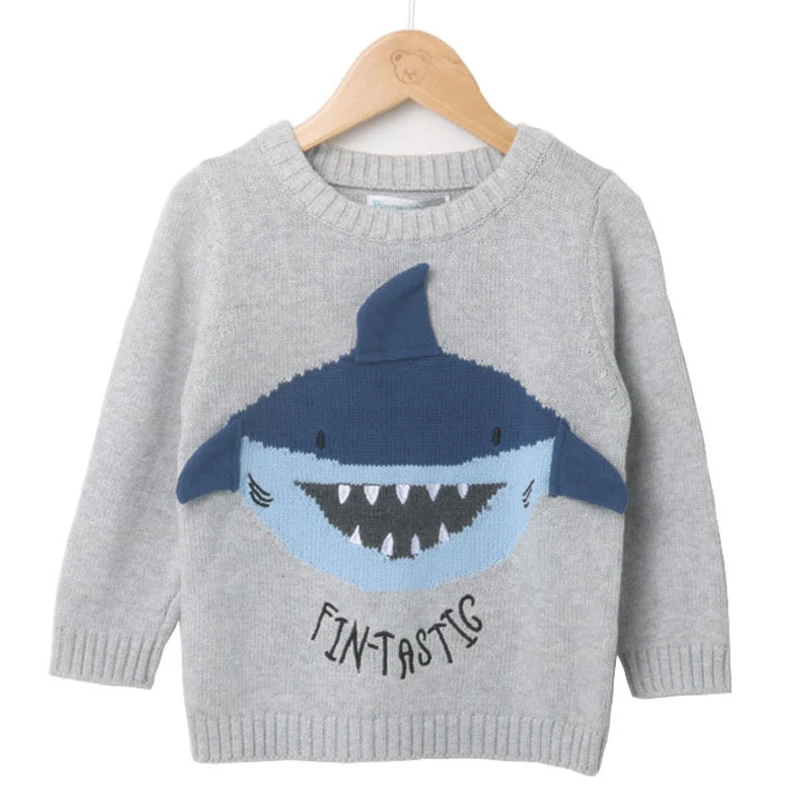 

Baby Boy Girls Sweaters 2019 Children's Clothing Boys Girls Sweaters Shark Printing Sweaters Kids Clothing