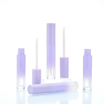 

5ml ABS Purple Gradient Lip Glaze Tube DIY Long Lipgloss Lip Oil Wand Tube Mascara Brush Containers Lipstick Lip Balm Bottle