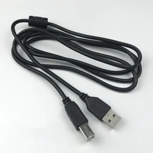 Kabel do drukarki USB przewód drukarki 2 0 typ A męski na B męski kabel skanera przewód z pierścień magnetyczny 1 5 metrów czarny tanie tanio ZJMZYM Standardowy NONE Inteligentne urządzenia CN (pochodzenie) Printer Cable LH0830