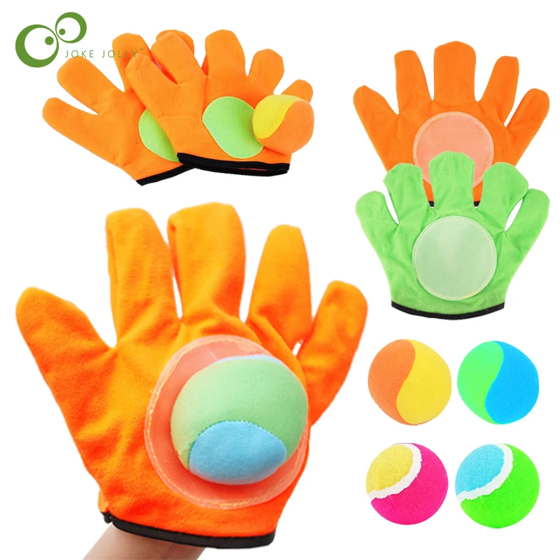 1 Set Kids Sucker Sticky Ball Toy Outdoor Sports Catch Ball Game Set