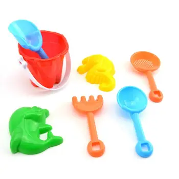 

Kuulee 7Pcs/Set Kids Beach Sand Play Toys Simulate Bucket Shovel Rake Dredging Tools Random Style
