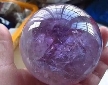 

Copper Statue Natural Amethyst Quartz Crystal Sphere Ball Healing 57-- 60mm