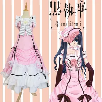 

Black Butler kuroshitsuji Ciel Phantomhive girl Prom dress Cosplay Costume Ciel Phantomhive Lolita dress Palace women cosplay