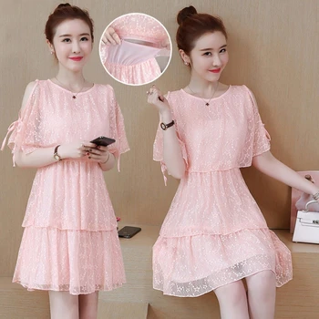 

Afei Tony new 2020 Mother Dress Women Pregnant Maternity Nursing Breastfeeding Dress Summer Maternity Dress Women Clothing