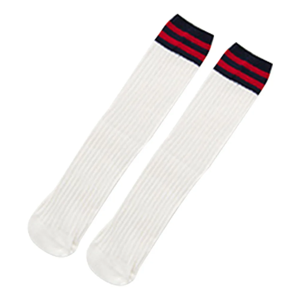 Heap Home Daily Elastic Autumn Winter Middle Tube Breathable Women Socks Keep Warm Casual Striped Travel Cotton Blend Soft