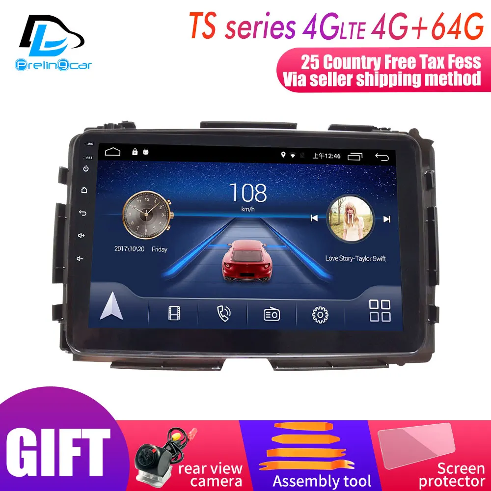 4G Lte Android 9,0 gps Мультимедийная навигационная система для Honda Vezel XR-V 2013- лет автомобильный dvd-плеер монитор подголовник радио
