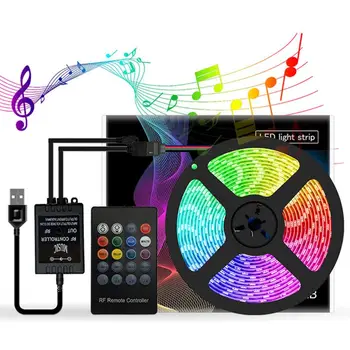 

LED Music Voice Control Lights Strip USB Flexible Ribbon with Remote Control