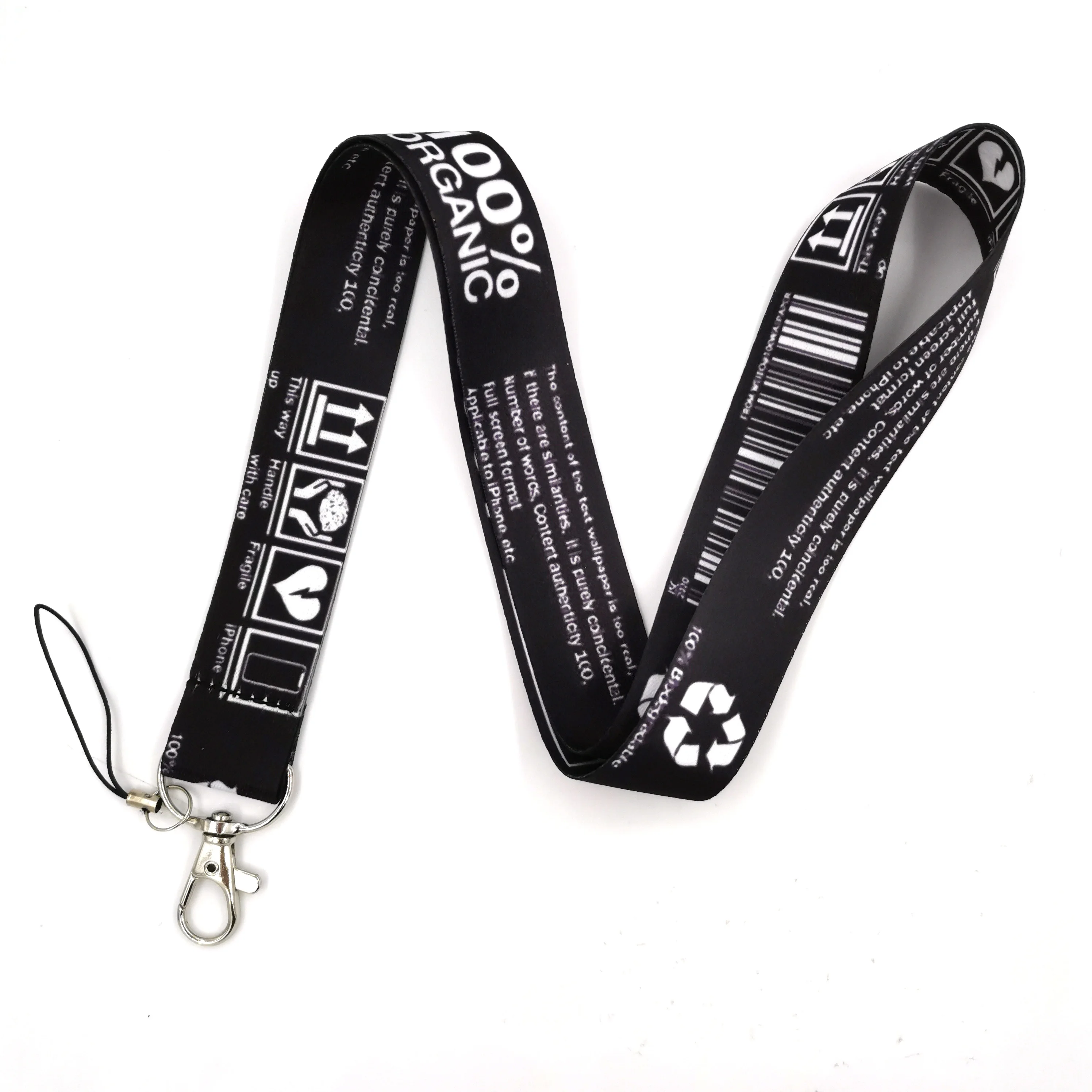 

10Pcs Warning Sign Lanyards For Keys ID Badge Holder Neck Strap Keychain Webbing Ribbon DIY Hang Rope Mobile Phone Accessories