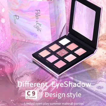 

2019 Eyeshadow Pallete Long Lasting Pigment Shimmer 9 Colors Eyes Shadow Makeup Tools ZG88