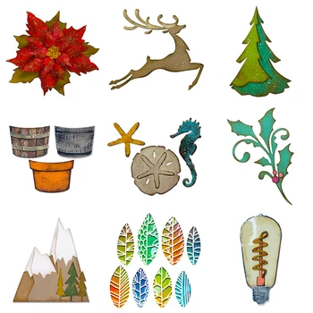

2020 Hot New Christmas Die Cut Scrapbooking Crafts Foil Halloween and Popup Sentiment Word Metal Cutting Dies Card Making stamps
