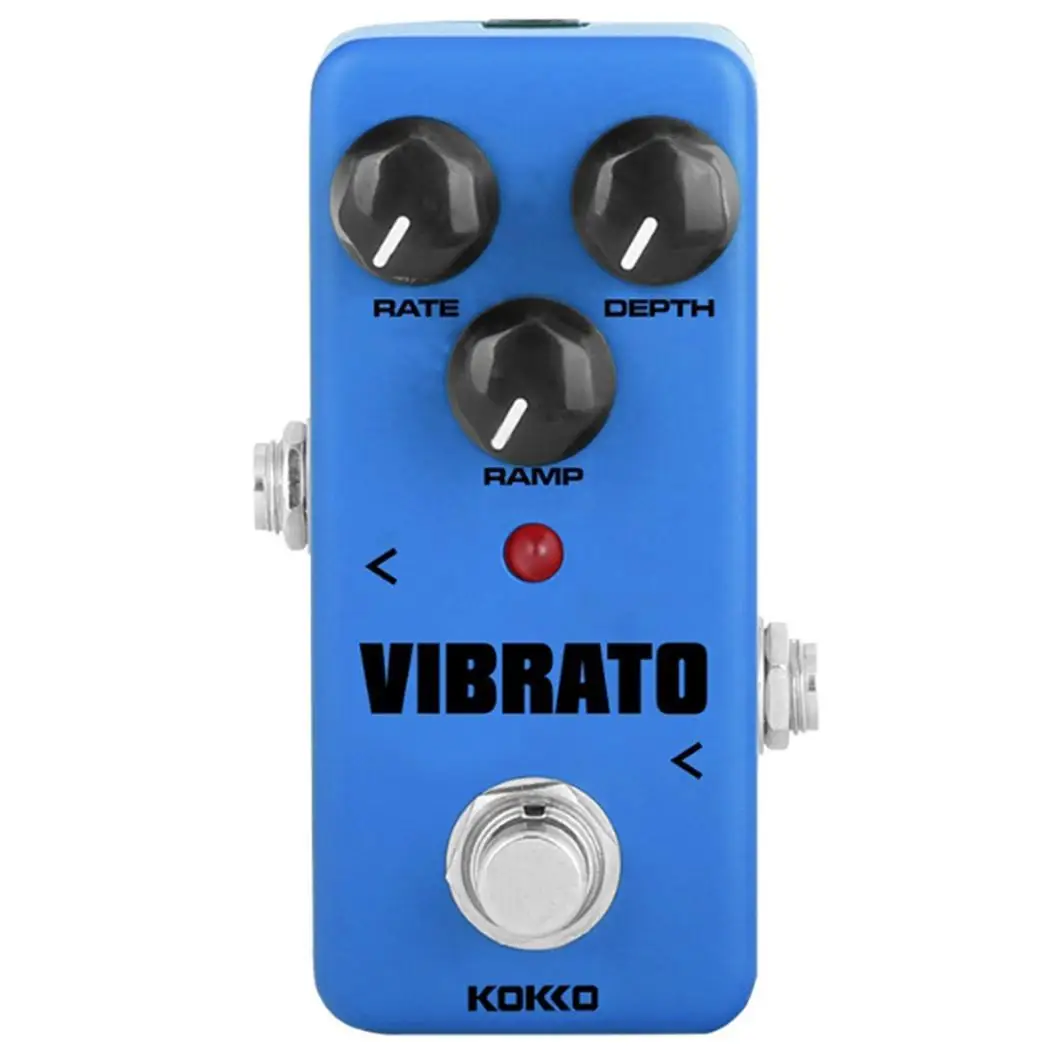 

KOKKO FVB2 Portable Mini Vibrato Electric Guitar Effect Blue DC adapter Pedal Guitar Square Accessories