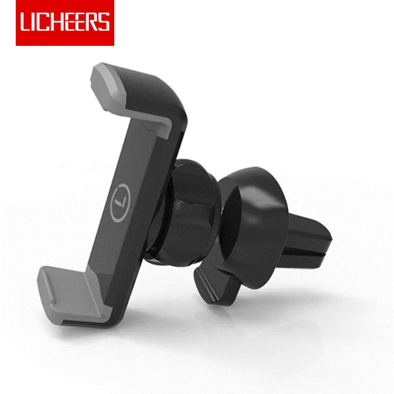 Licheers Car Phone Holder Stand Air Vent Mount Holder 360 Degreen For Phone 7 8 Xiaomi Support 3.5-6 inch Holder Stand in Car