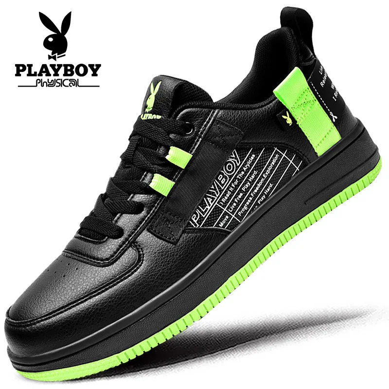 

PLAYBOY MEN'S SHOES 2020 Spring New Style Shoe Trendy Shoes Leather Sports Footwear Flat Students Shoes Men's