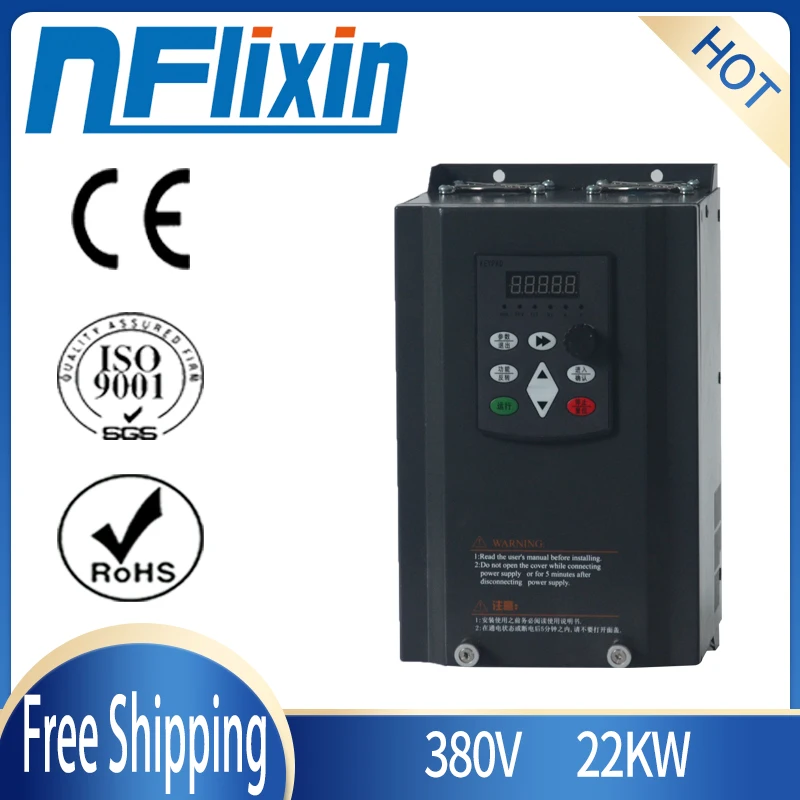 Новинка! 22KW 380V 3-фазовый Вход 45A 30HP частоты 3 фазы Выход частотно-регулируемым