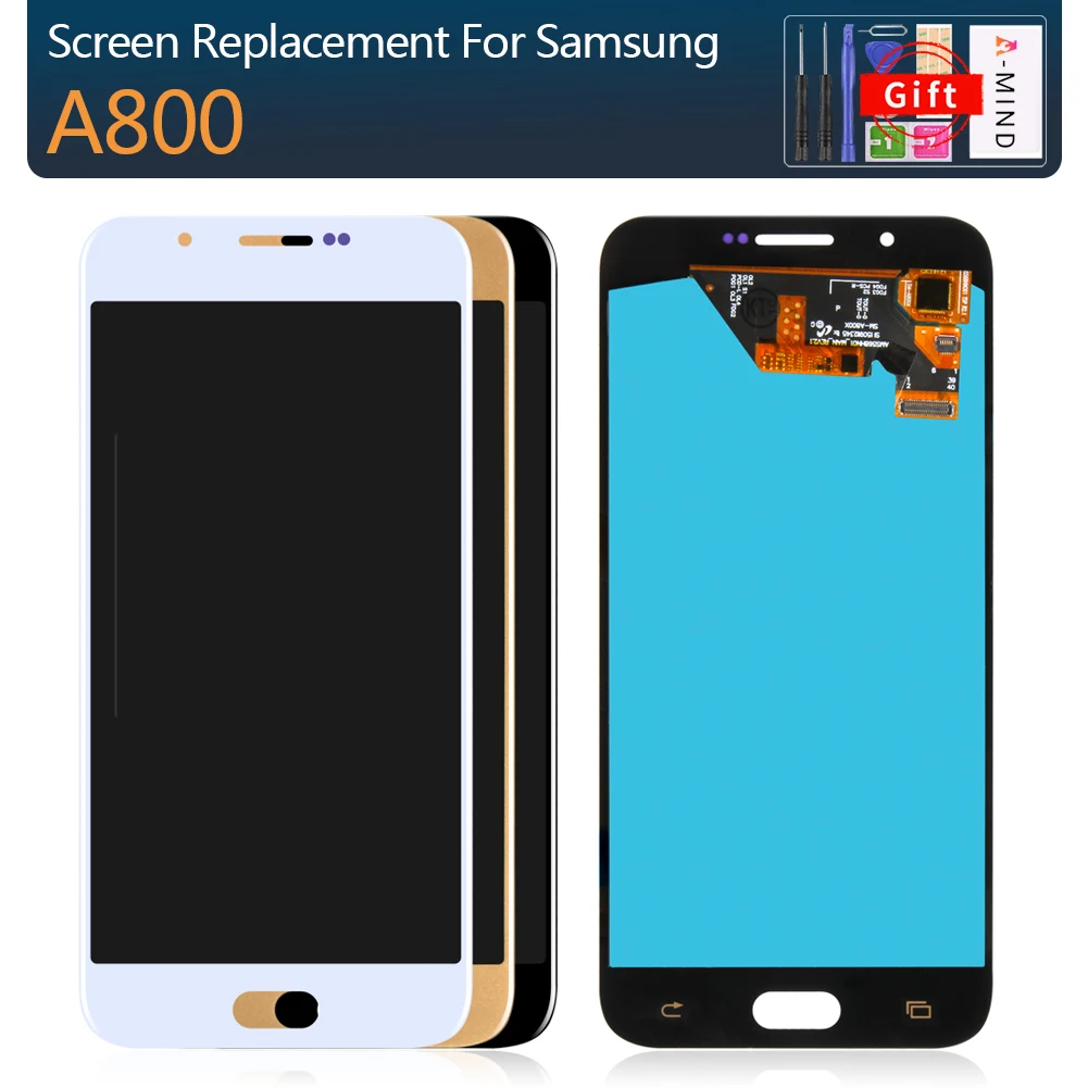 

For Samsung Galaxy A8 A800 A8000 A800F Super AMOLED Phone LCD Display Touch Digitizer Screen Assembly 100% Tested Replacement