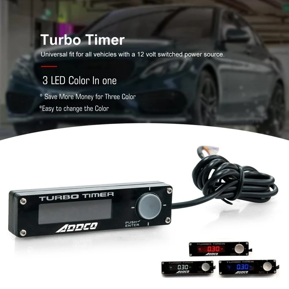 ADDCO 3 цветный светодиодный цифровой дисплей автоматический турбо таймер счетчик