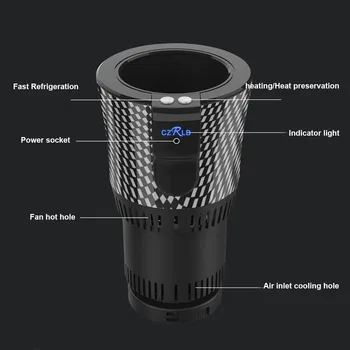 

Insulation Smart Adjustable Large Capacity Portable Mini Universal Fast Easy Use Hot Cold Cup Drivers Car Refrigerator Non Slip