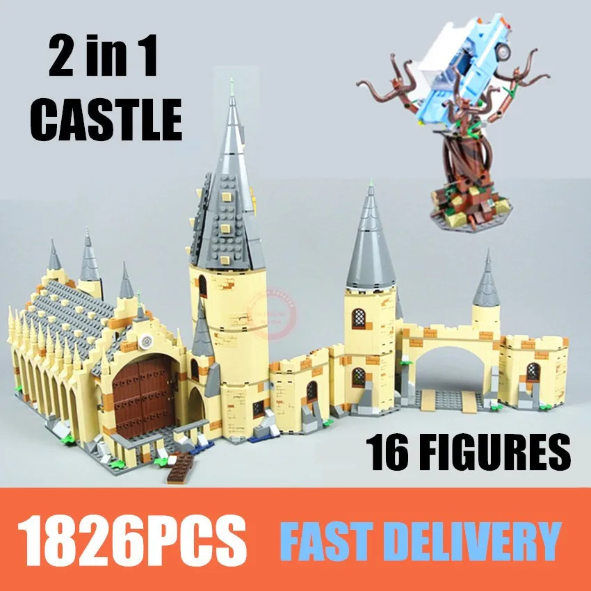 

New MOC Movie Great Wall Fit Legoings Castle DollHouse Figures Building Blocks Bricks Kid Toy Gift Potter Birthday Christmas