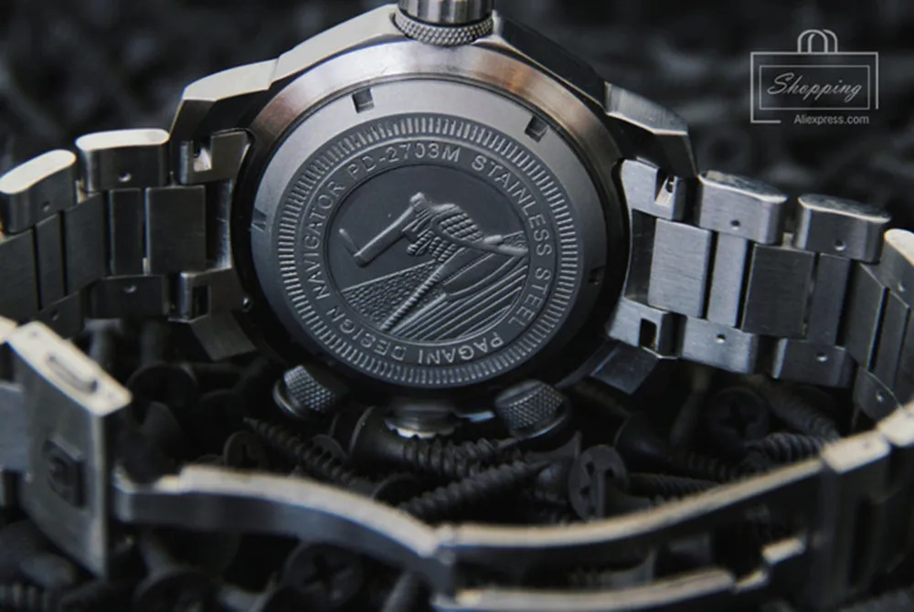 Новинка, PAGANI дизайнерские военные мужские часы, роскошный бренд, полностью нержавеющая сталь, большие спортивные часы с циферблатом для мужчин, мужские часы