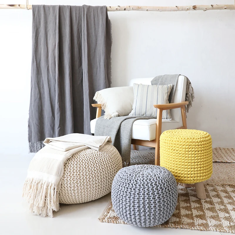 Съемный и чистый ручной плесени-доказательство хлопка тканая Подушка-футон Йога сиденье изменить обуви скамейка татами коврик для