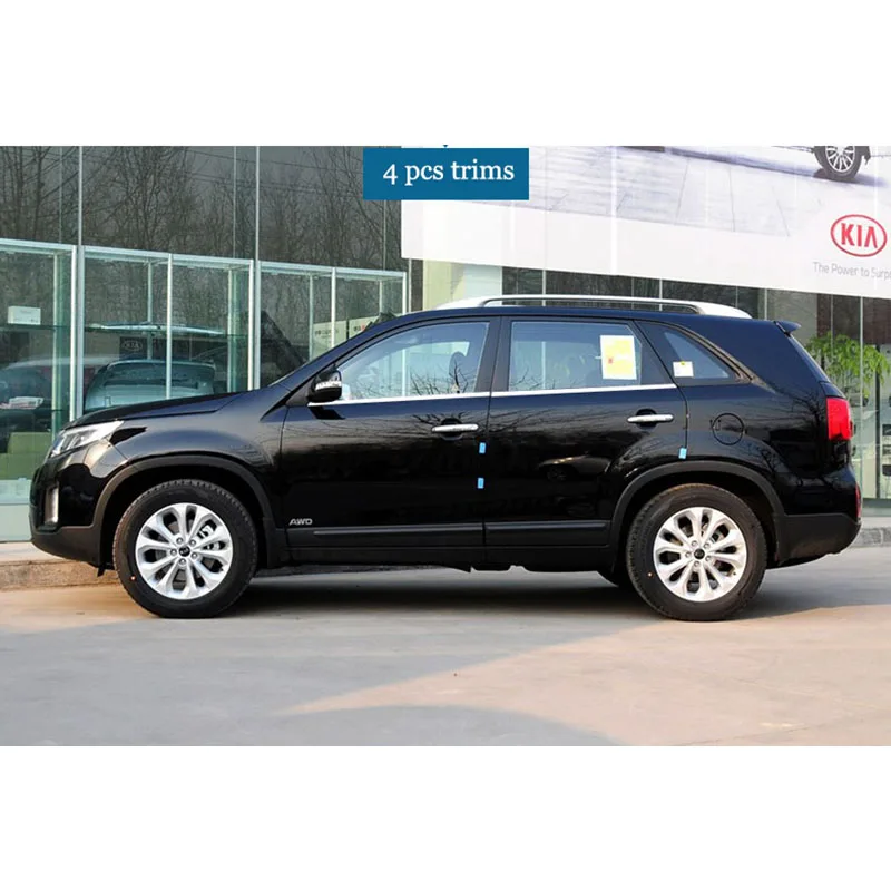 Lsrtw2017 304 нержавеющая сталь окна автомобиля планки для kia sorento 2009 2010 2011 2012 2013