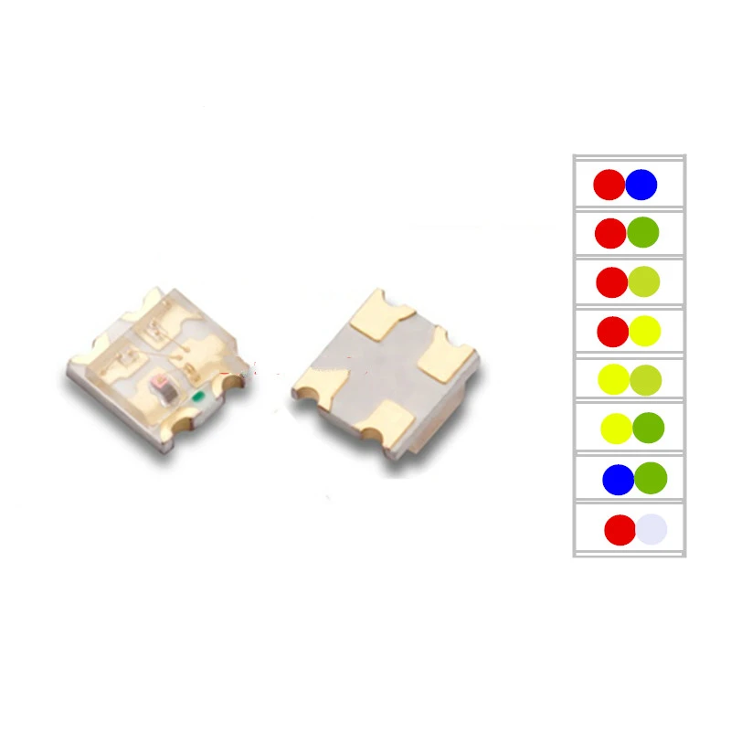 100 шт. световые бусины SMD 0603 1615 RGB полный цвет 0805 синий + зеленый биколор общие
