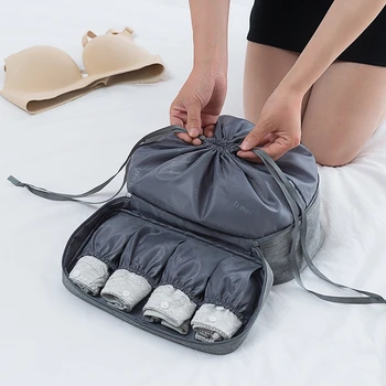

Waterproof Travel Packing Cube Underwear Bag Oxford Bra Box Wash Pouch Beauty Case Socks Clothes Organizer Travel Accessories