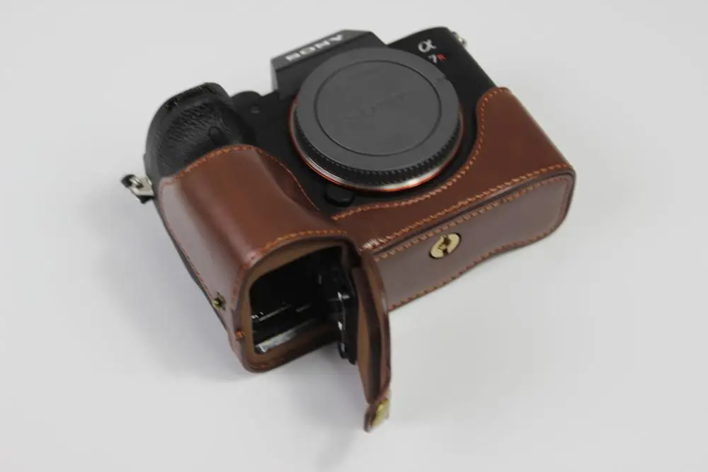 Чехол для камеры из искусственной кожи с полусумкой Sony A7R4 A7RIV A7Rm4 A7R IV отверстием