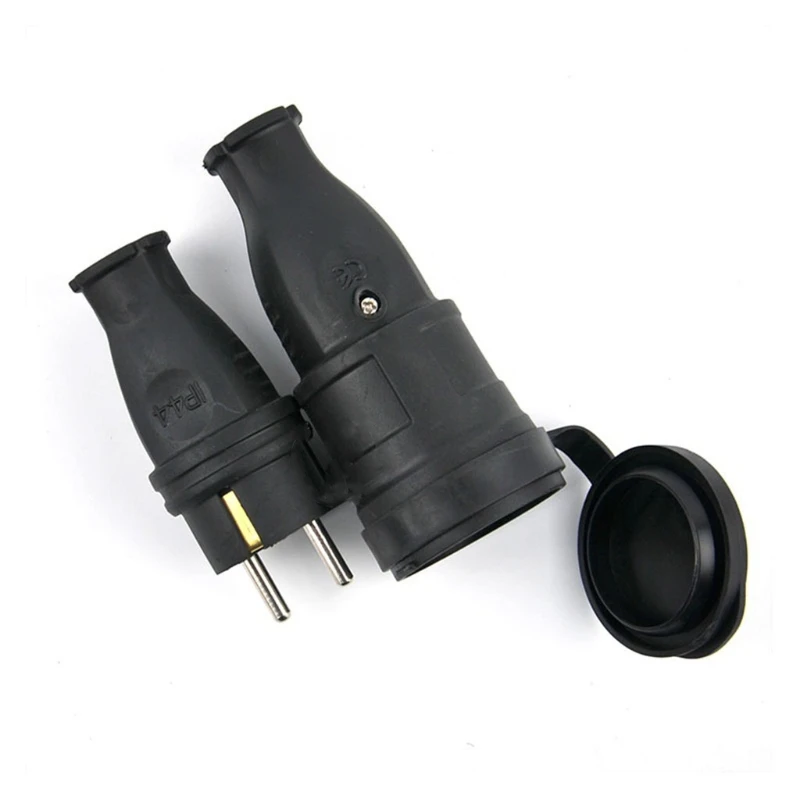 

European Industrial Male & Female Plug Socket Replacement Connector Outdoor Power Docking Device 16A 220V-250V 2P+E IP44