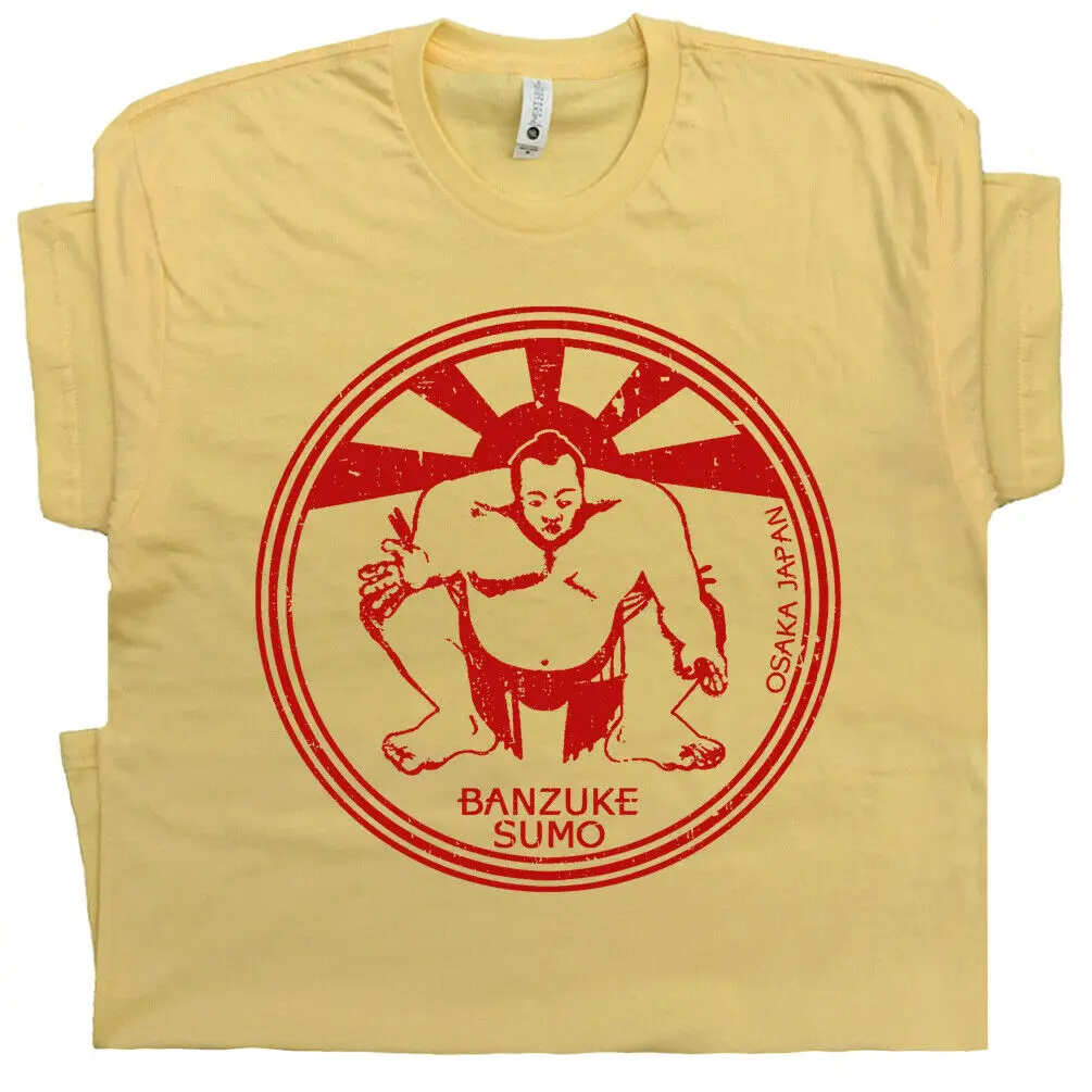2020 Funny Japanese Sumo T Shirt Japan Art Fight Club Retro Gym Wwf Karate Kid Unisex Tees | Мужская одежда