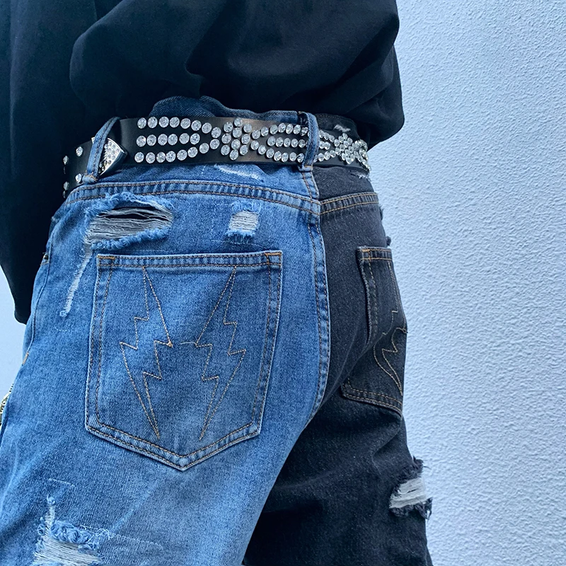 Swag Washed Destroyed Flare Jeans 