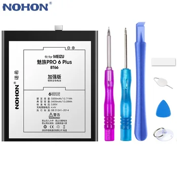 

NOHON BT66 Battery For Meizu Pro 6 Plus BA791 BT53 BT41 for Meizu Pro7 MX6 MX4 Pro Replacement Mobile Phone Batarya Bateria