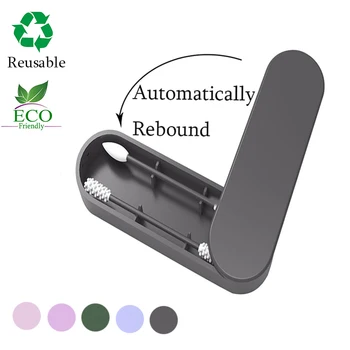 

2Pcs Reusable Cotton Swab Ear Cleaning Cosmetic Silicone Buds Swabs Sticks For Cleaning Makeup And Touch-Ups